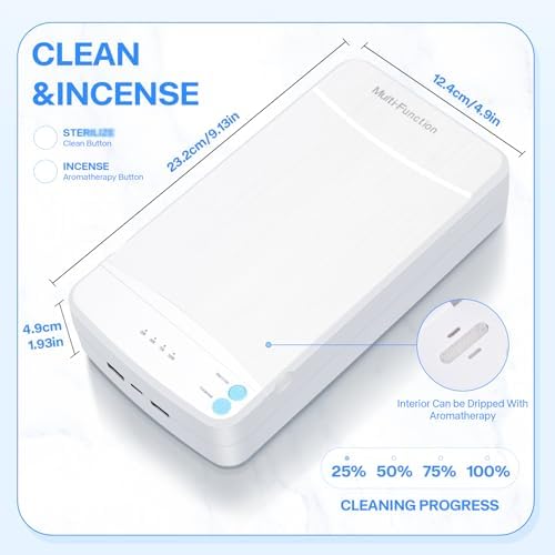 LXIANGN Nail Tool Cleaner with Blue Light, Portable USB Cleaning Box - Image 5