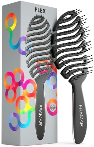 FRAMAR Vented Hair Brush For Women, Flex Brush, Wet Hair Brush Detangler by FRAMAR