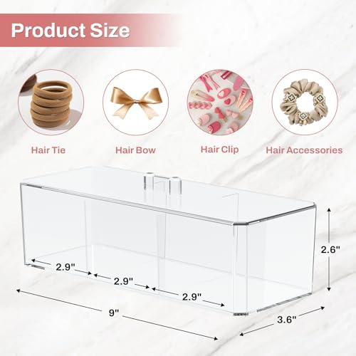 Hair Accessories Organizer for Girls with Fixed Divider and Cover - Image 2