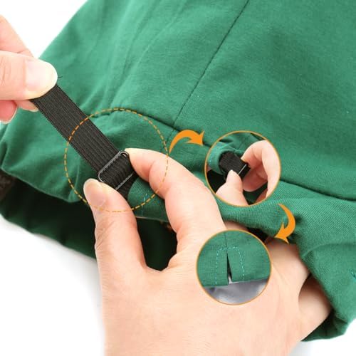 Kids Beanie Sleep Hats Bonnet Silky Lined Satin Bonnet with Elastic Band Child Curly Frizzy Hair Cover(Forest Green) - Image 5