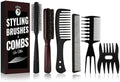 Mens Hair Brush and Beard Brush Set,Boar Bristle Beard Brush Set by Unknown