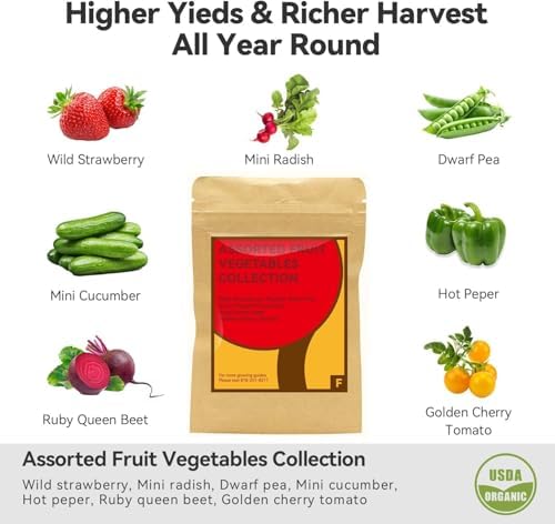 inbloom Fruit Seed Pod Kit for AeroGarden, Ahopegarden, GARDENCUBE, MUFGA, iDoo Hydroponics Growing System, 12-Pods (350+ Seeds Include Strawberry, Tomato, Cucumber, Pea, Ruby Queen Beet) - Image 3