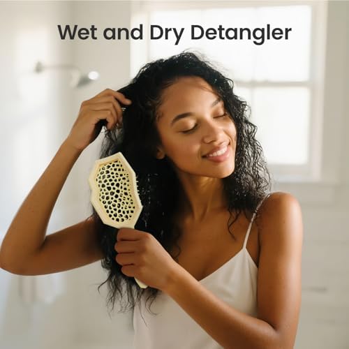 AIMIKE Glacier Detangler Brush for Curly Hair, Wet & Dry Hair Brush - Image 6