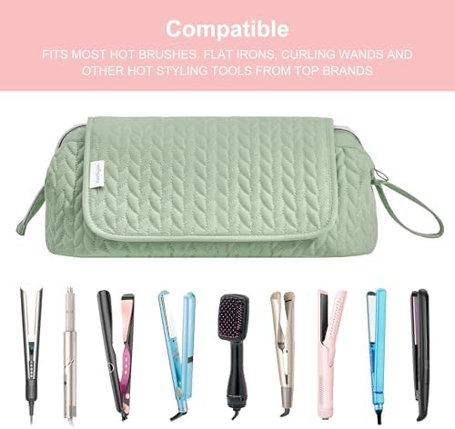 KarSyon Hair Tools Travel Bag with Hot Tool Mat 2 in 1 Organizer Bags - Image 6