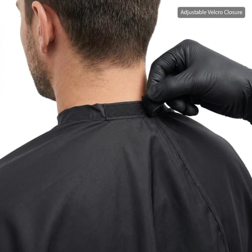 Karlling Haircutting Cape, 59 x 45 Inch Adjustable Barber Salon Cape - Image 2