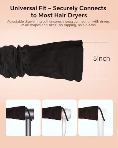 Boloye Hair Dryer Bonnet Attachment – 28.5" XL Hooded Dryer Cap for Faster Drying & Deep Conditioning, Extra-Large Space Fits Thick, Curly Hair & Styling Tools (Black, Extra Large) - Image 5