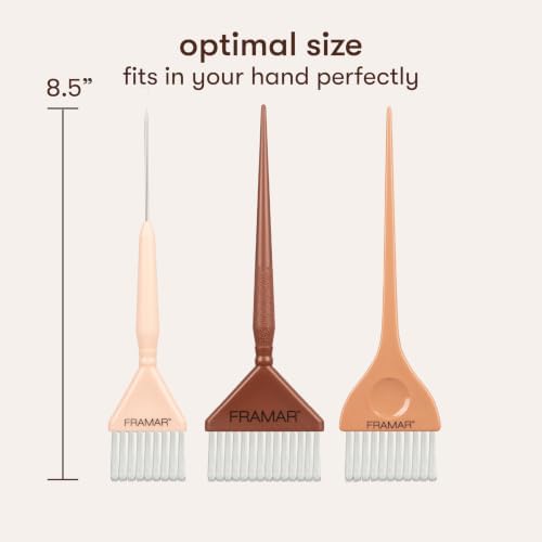 Framar Family Hair Color Brush Set, Hair Dye Brush Kit – 3 Pack Neutral - Image 4