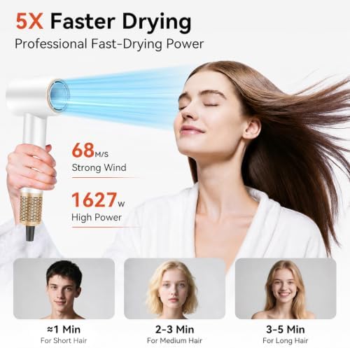 High Speed Fast Drying 500 Million 1627W Ion Hair Dryer - Image 2