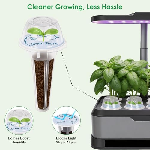 Fruit Seed Pods Kit Hydroponic -12 Refill Grow Pods with 6-Packet Seeds of Mini Cucumber/Bell Pepper/Carrot, Strawberry, Cherry Tomato & Radish, Compatible with All Hydroponics Growing Systems - Image 3
