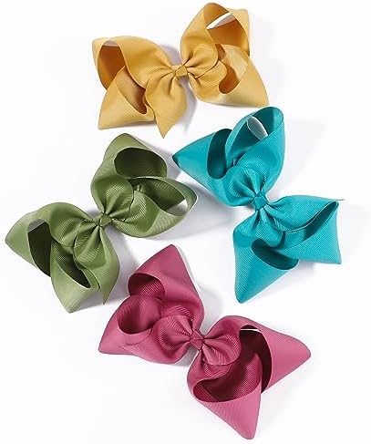 30PCS Big 6 Inch Hair Bows for Girls Grosgrain Ribbon Toddler Hair Accessories with Alligator Clips for Toddlers Baby Girls Kids Teens - Image 6