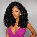 Burmese Curly Half Wig Human Hair 20 Inch 180% Density Natural Color by BellarayineHair