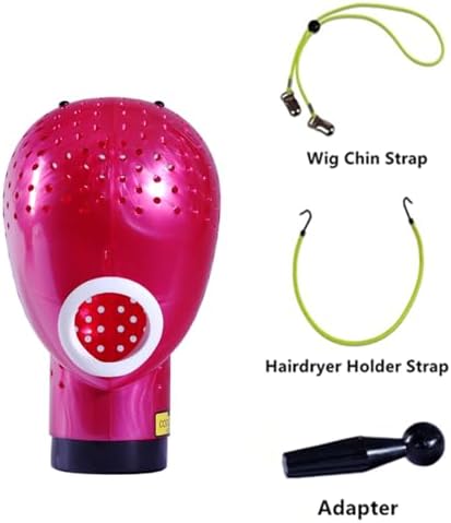 HOMEGOAL Hair Dryer Fresh Wig Head Dryer Stand Holder Mannequin Head, Drying Wig From Inside to Outside, Quickly, Easily, For Lace Wig Scalp Cap Net (Pink) - Image 2