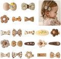 Baby Girl Hair Clips Set 20Pcs Tiny 2" Toddler Hair Bows Fully Covered Barrettes Clips for Babies Kids Small Hair Accessories by Unknown