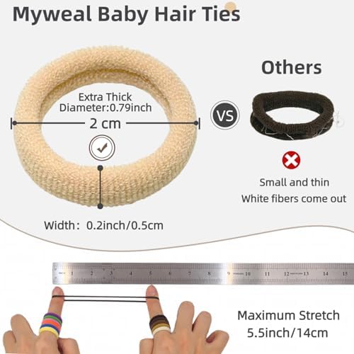 500PCS Baby Hair Ties No Damage, Toddlers Hair Bands for Little Girls Kids - Image 3