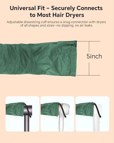 Boloye Hair Dryer Bonnet Attachment – 28.5" XL Hooded Dryer Cap for Faster Drying & Deep Conditioning, Extra-Large Space Fits Thick, Curly Hair & Styling Tools (Green, Extra Large) - Image 5