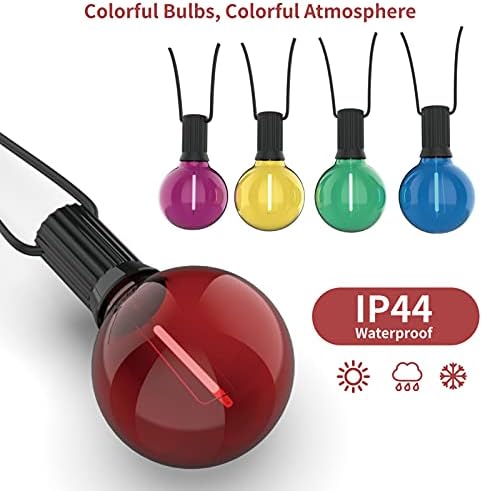 Meconard 25 Pack G40 LED Outdoor String Light Replacement Bulbs, Multicolor - Image 4
