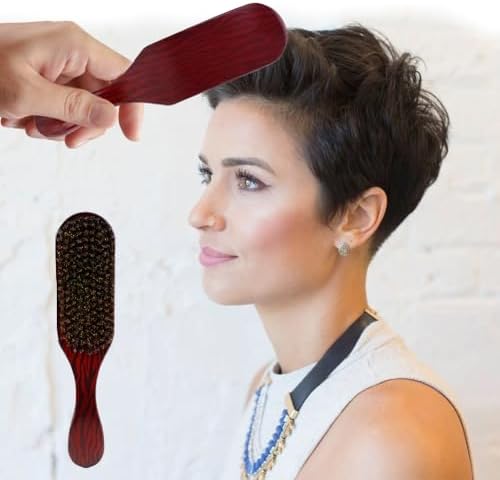 Joyzan Boar Bristle Hair Brush, Medium Firmness Natural Wave Bristles Comb - Image 5