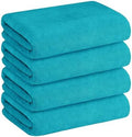 JML Microfiber Bath Towels, 4 Pack, 30" x 60", Teal by JML