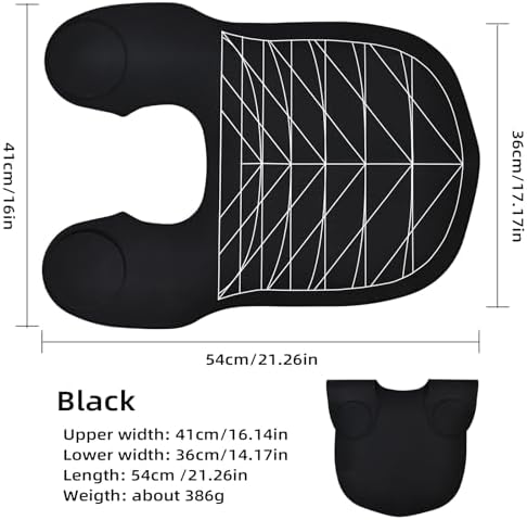 Professional Hair Cutting Cape with Geometric Grid Pattern, Longer Silicone Waterproof Cutting Mat,Neck Guide - Image 2