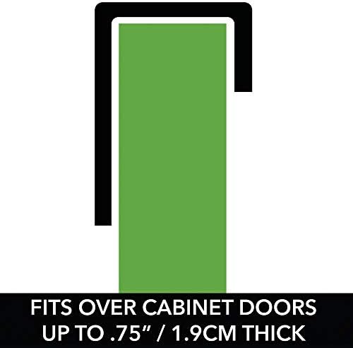 mDesign Metal Over Door Bathroom Hair Care & Styling Tool Organizer Storage Basket for Hair Dryer, Flat Irons, Curling Wands, Hair Straighteners - Hang Inside/Outside Cabinet Doors - Chrome - Image 3