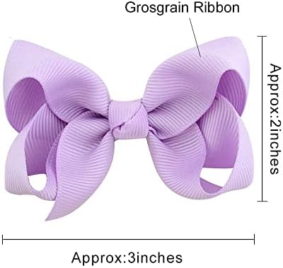 OAOLEER Hair Bow Clip, 20 Colors 3 Inch Grosgrain Ribbon Bows Hair Alligator Clips Hair Barrettes Hair Accessories for Girls Toddler Infants Kids Teens Children - Image 5