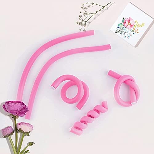30PCS 9.45" Flexi Rods Curlers Set for Short and Long Hair, No Heat Foam Rollers with Steel Comb Buytta (Pack of 3) - Image 2