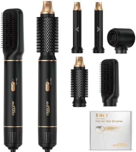 5-in-1 Hair Dryer Brush Set, Hot Air Styler with Auto-Wrap Curlers by AVENHOMulti-Stylers