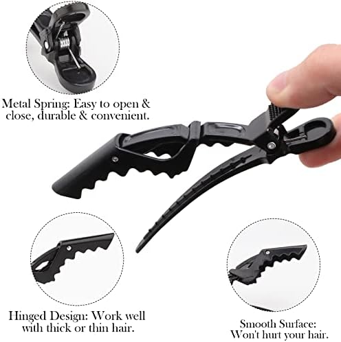 Ondder 24pcs Hair Clips for Styling, Sectioning, Coloring, Cutting - Alligator Salon Pro Hair Clips for Barber, Unisex, Adult - Image 3