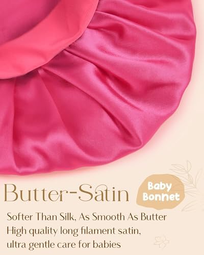 YANIBEST 2 PCS Soft Satin Bonnet, Overnight Protection, Kids Toddler Baby - Image 2