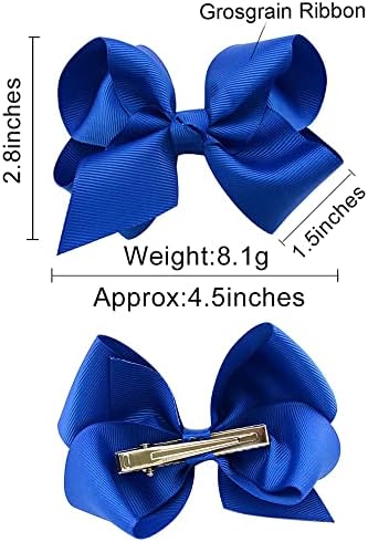 40PCS 4.5 Inch Hair Bows for Girls Grosgrain Ribbon Toddler Hair Accessories with Alligator Clips for Toddlers Baby Girls Kids - Image 3