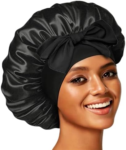 Silk Bonnet for Sleeping Women Satin Cap Reduce Frizz & Hair Breakage by Unknown