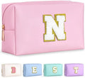 TOPEAST Makeup Organizer - Initial Makeup Bag, Desk Organizer Small Cosmetic Bag Desktop Cosmetic Organiser (Pink N) by TOPEAST