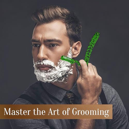 Facón Straight Razors for Men - Professional Barber Straight Edge Razor Kit with 100 Blades, Classic Stainless Steel Barbero Shaver for a Smooth & Precise Shave, Premium Barber Razor for Men's Shaving - Image 4