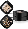 Kathfly 2 Pack Hair Tie Organizer Portable Hairband Holder Portable Hair Accessories Organizer Hanging Storage Container for Cotton Swab Bobby Pin Small Items on Desktop(Black) by Kathfly