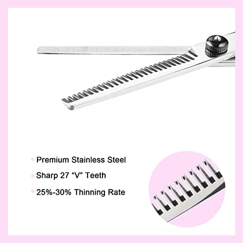 FCYSY Professional 11-Piece Hair Cutting Scissors Kit, Barber Scissors Hairdressing Texture Shears Straight Edge Razor Barber Supplies, Haircutting Shears Salon Tools - Image 4