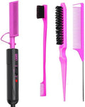 DAN Technology Hair Styling Kit - Hot Comb, Edge Brush, Rat Tail Comb, Bristle Brush for Lace Front Wigs and Black Hair by DANTECHNOLOGY