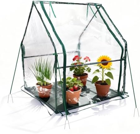 Mini Greenhouse 36"x36"x42" Plant Cover Tent Seed Starting Waterproof Floor Mat Small Plant Tent for Use on Patio Balcony Porch & Indoors/Outdoors by PROWORX