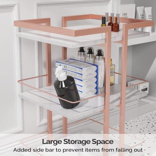 Esthetician Cart with Wheels Utility Salon Rolling Trolley, Mobile Storage Organizer for Beauty Spa Cosmetology Massage, Tattoo Manicure Facial Tool Holder Station - Image 5
