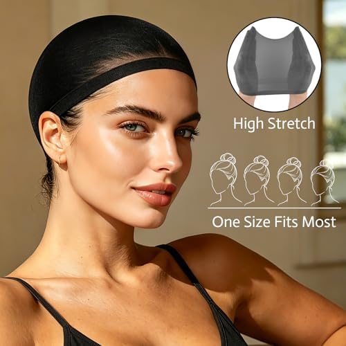 MEEZY 12 Pcs Black Wig Caps for Women, Non-Slip Stocking Cap for Lace Front Wig, Funny Party Cosplay Hair Cap Closed-End Hair Nets for Bachelorette Party Halloween Costume Birthday Wedding - Image 4