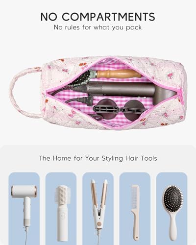 Hair Tool Travel Bag Back to School Gifts Quilted Cosmetic Toiletry - Image 2