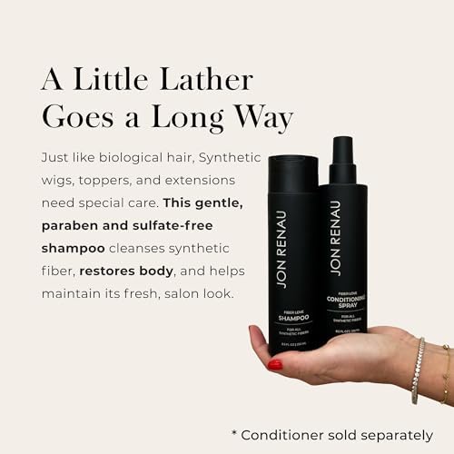 Jon Renau Synthetic Wig Shampoo, Paraben & Sulfate Free, Moisturizing and Gentle Cleanser for Wigs, Toppers, & Extensions, Safe for Colored Hair and Routine Wig Care, Helps Extend Fiber Longevity - Image 2