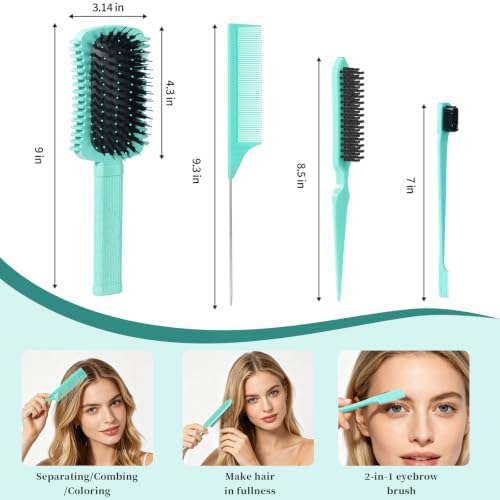 Curly Hair Brush Defining, Volume Curl Defining Brush for Effortlessly Detangling Shaping and Styling Women's Curls, Waves & Coils, Curly Hair Products, Reduce Frizz - Image 7