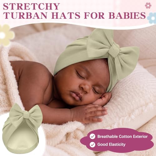 6 Pcs Newborn Satin Bonnet for Infant 0-6 Months - Image 5