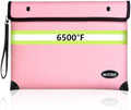 Upgraded Fireproof Money Bag,10 Layers of Heat Insulated Materials,6500F Fireproof,Waterproof Zipper,Reflective Strip,Document Bag with Handle for Cash,Important Documents（Not Suitable for A4 Files） by FirepyroofSafetyFamily