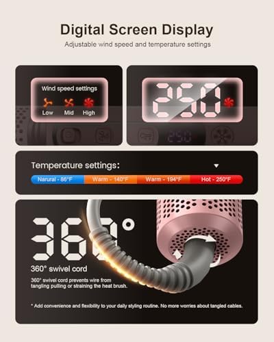 Tqcir 8 in 1 Hot Air Styler, Powerful Hair Dryer Brush with AutoWrap Curler - Image 4