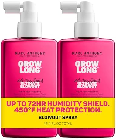 Marc Anthony Grow Long Ultimate Blowout, Anti-Frizz Heat Protection 2 pack by MarcAnthony
