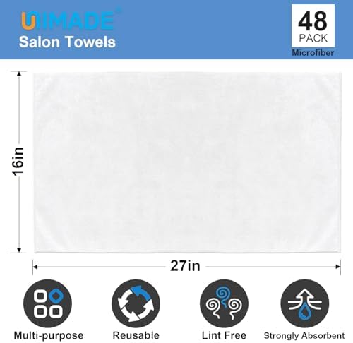 UNIMADE 48 Pack Hand Towels Set - Highly Absorbent Microfiber Gym Towels - Image 2