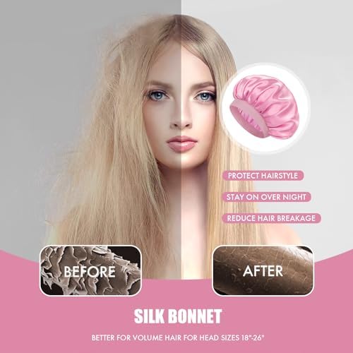 Satin Silk Bonnet for Hair, Double Layer Sleep Cap for Men & Women - Image 5