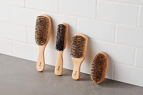 Diane Reinforced Boar Bristle Club Wave Brush for Men and Barbers – Hard Bristles for Thick to Coarse Hair – Use for Detangling, Smoothing, Wave Styles, Restore Shine and Texture - Image 6