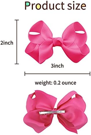 Oaoleer 40Pcs 3" Grosgrain Ribbon Alligator Clips, Barrettes & Hair Accessories for Baby Girls, Infants, Toddlers, Kids, Teens, Children (3 Inch, 40 Colors) - Image 5